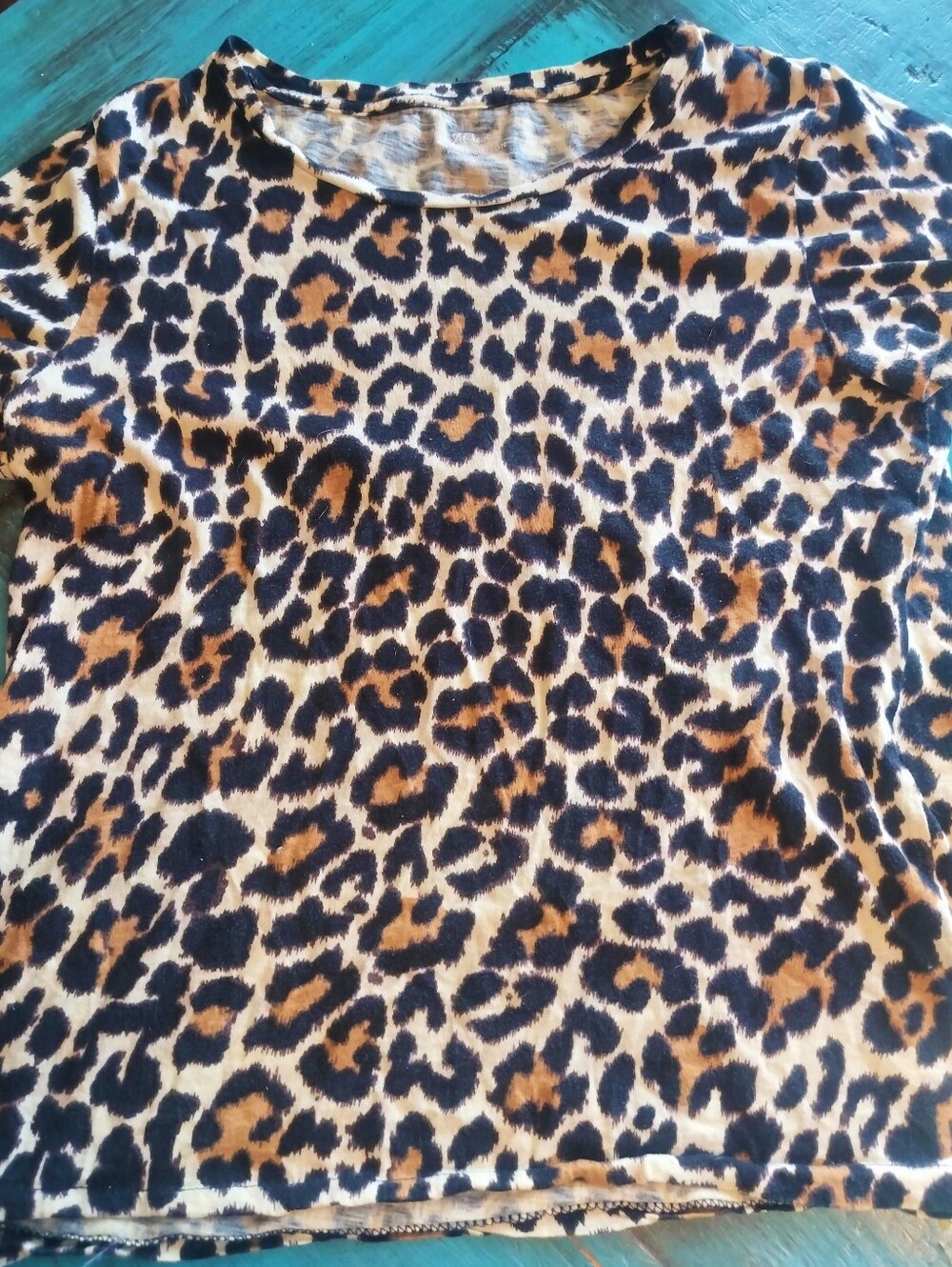J Crew Leopard Print Top - Brown and Black